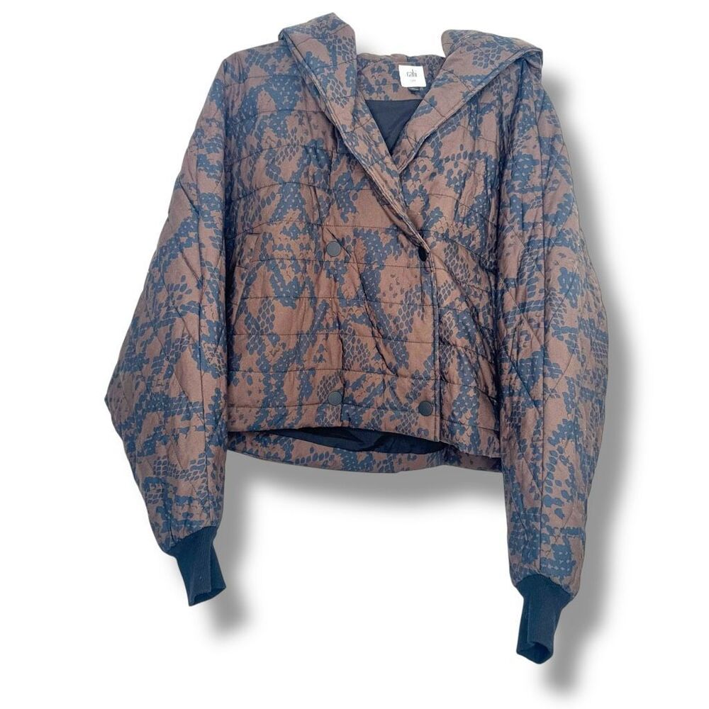 Wrap Up Puffer By Cabi In Brown Python Snake Prin… - image 2